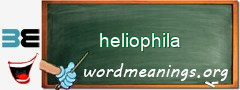 WordMeaning blackboard for heliophila